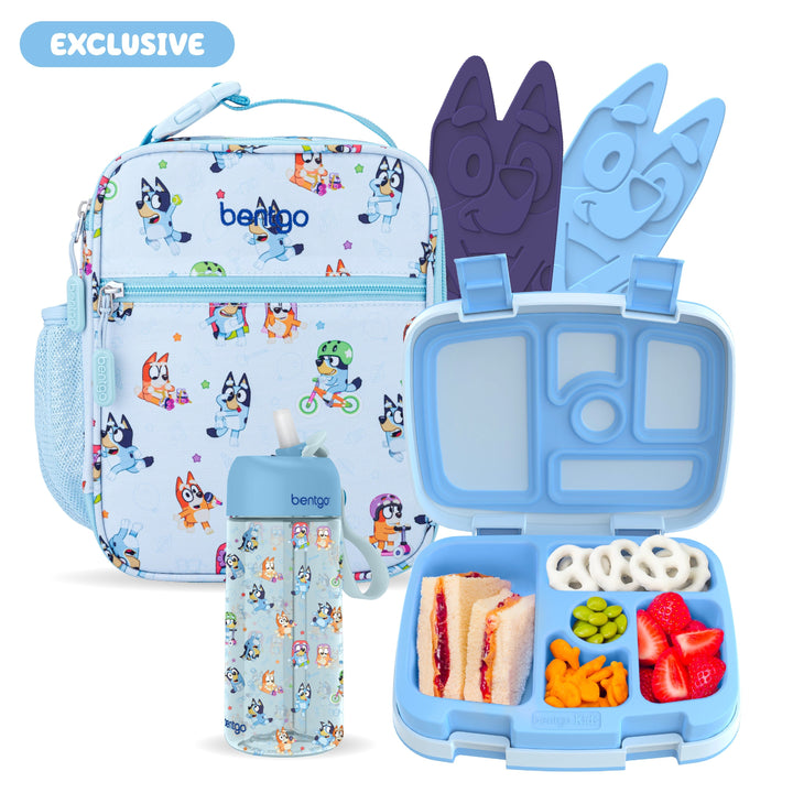Bentgo + Bluey Kids Prints 5-Piece Lunch Box Set R6