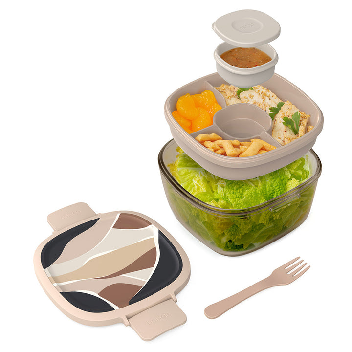 Bentgo Glass Prints All-in-One Salad Container M6