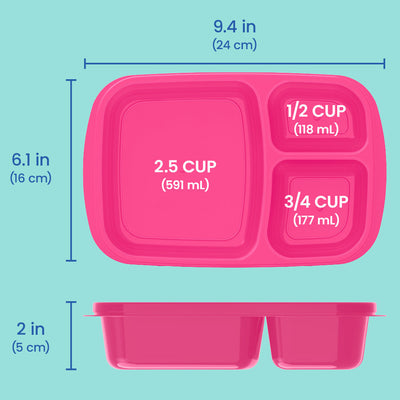 Bentgo Easyboxes 3-Compartment Food Containers 20-Piece Set