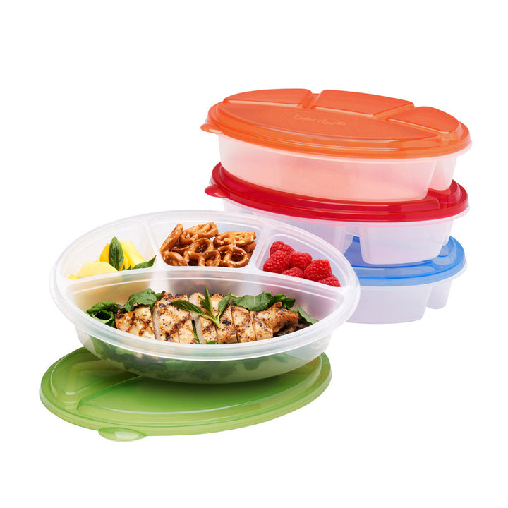 Bentgo Easyboxes 4-Compartment Oval Containers 8-Piece Set O4