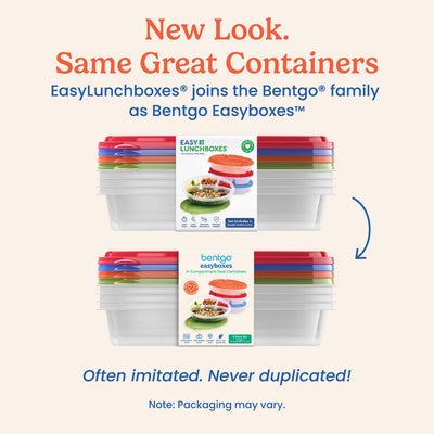 Bentgo Easyboxes 4-Compartment Oval Containers 8-Piece Set