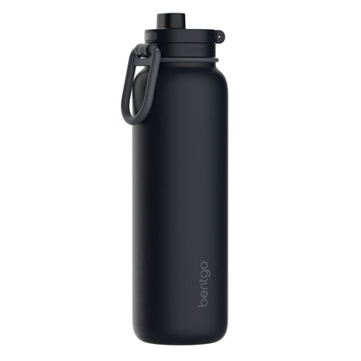 Bentgo Flip 2-in-1 Water Bottle (32 fl oz) - Back to Black