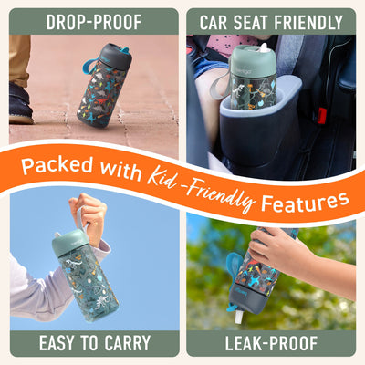 Bentgo Kids Prints Water Bottle (2-Pack)