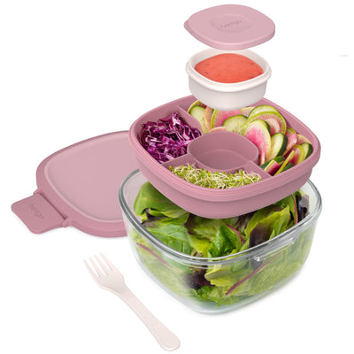 Bentgo Glass Salad Container - Rose