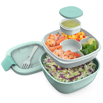 Bentgo All-in-One Salad Container - Coastal Aqua