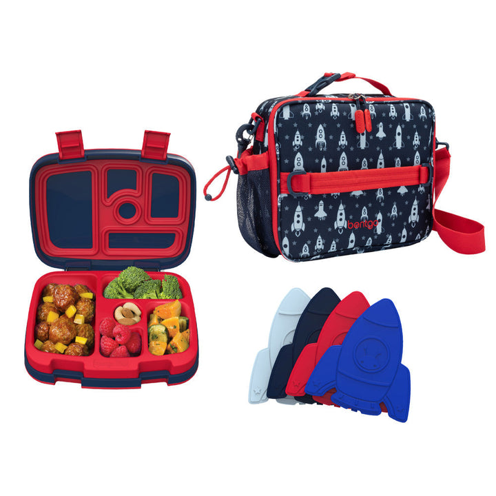 Bentgo Kids Prints Lunch Box, Lunch Bag, & Ice Packs D5