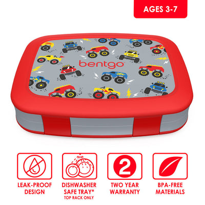 Bentgo Kids Prints Lunch Box, Lunch Bag, & Ice Packs